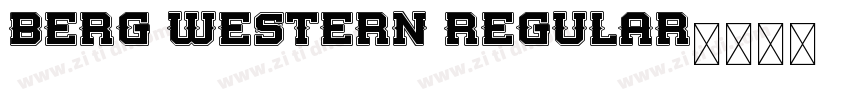 Berg Western Regular字体转换